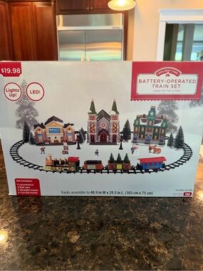 Holiday Time Multicolor Battery-Operated Holiday Train Village Set